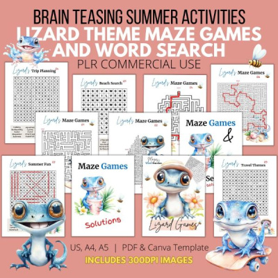 Lizard Summer Fun Games (PLR)